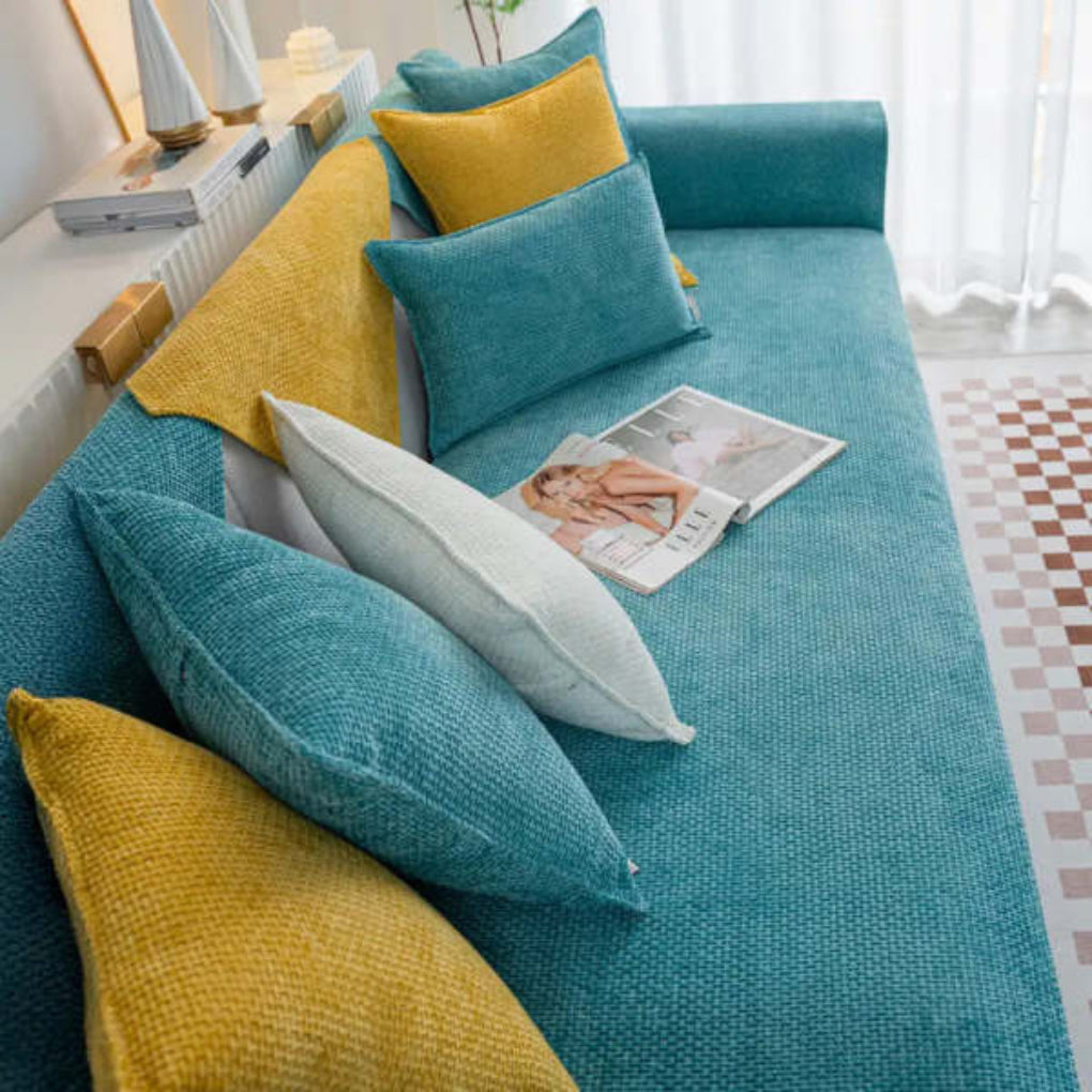 Cloud Woven Velvet Thick Non-Slip Sofa Cover - Opulenza