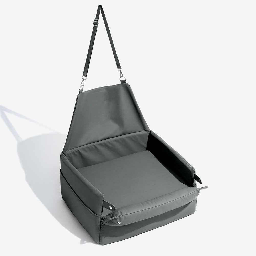 Elevated Faux Leather Deluxe Dog Car Seat Booster Bed - Opulenza