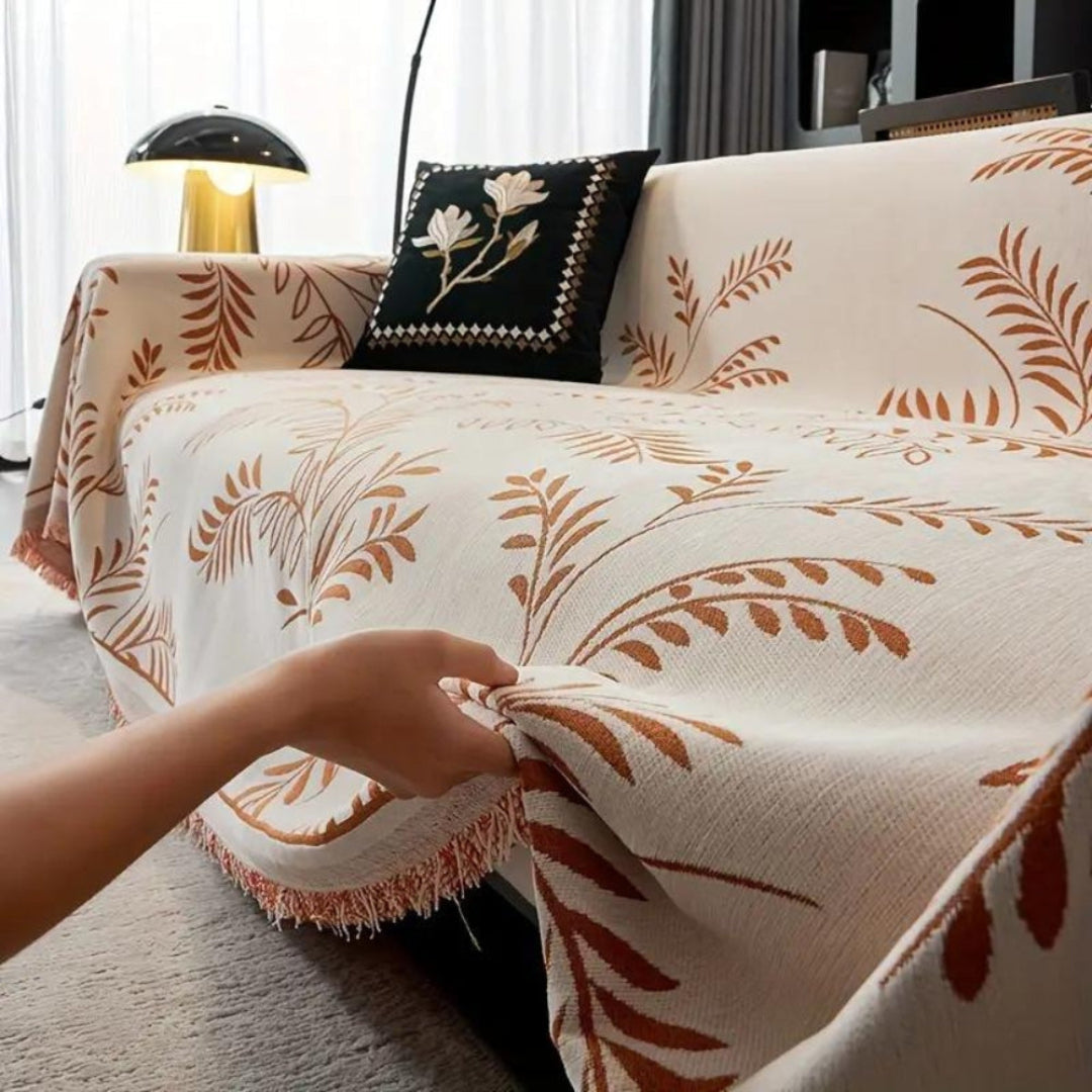 Nature’s Embrace Chenille Couch Cover - Opulenza