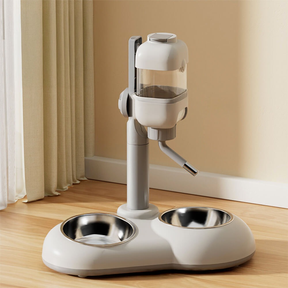 Pet Feeding Bowl Station Automatic Food & Water Dispenser - Opulenza