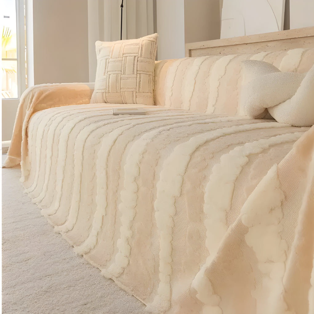 Plush Multifunctional Sofa Blanket Cover - Opulenza