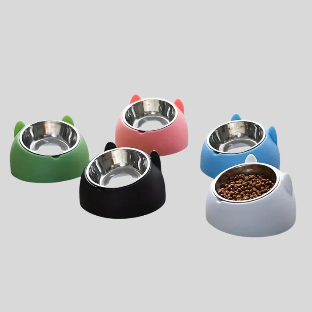 Raised Ergonomic Cat Food Bowl - Opulenza