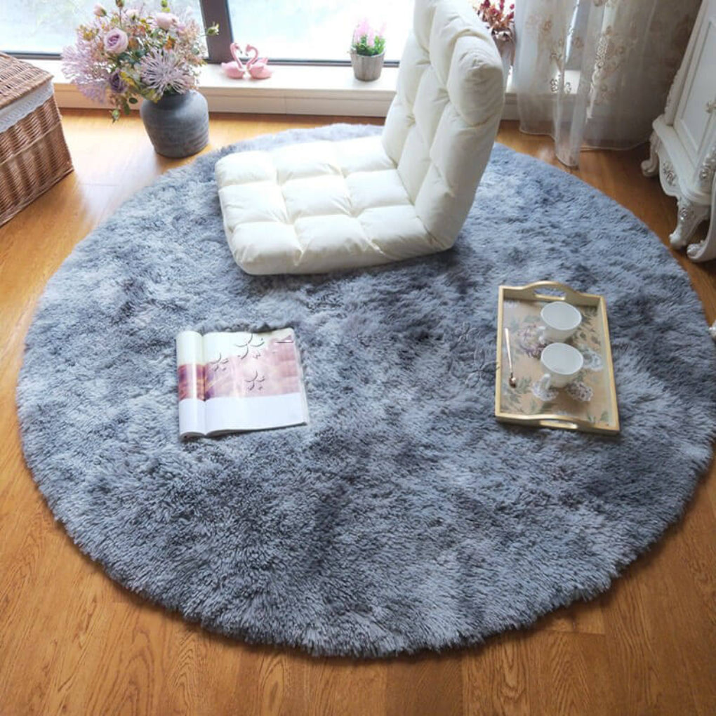 Round Fluffy Soft Area Rug - Opulenza