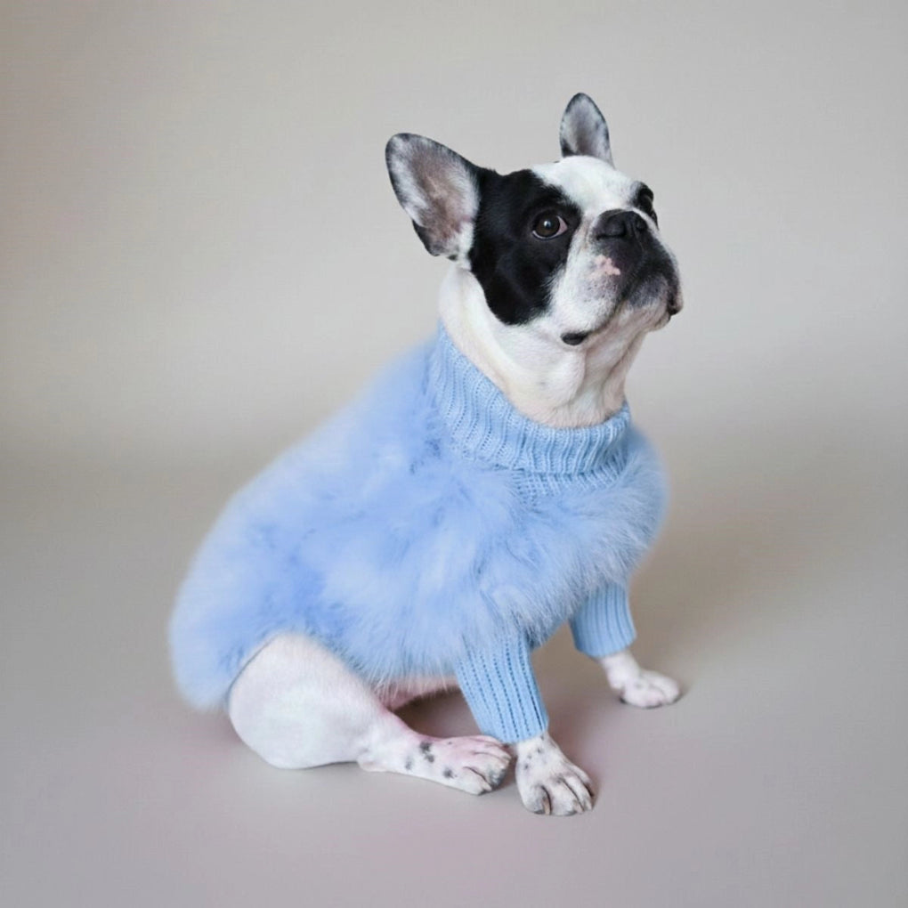 Soft Fluffy Turtleneck Knit Dog Jumper - Opulenza