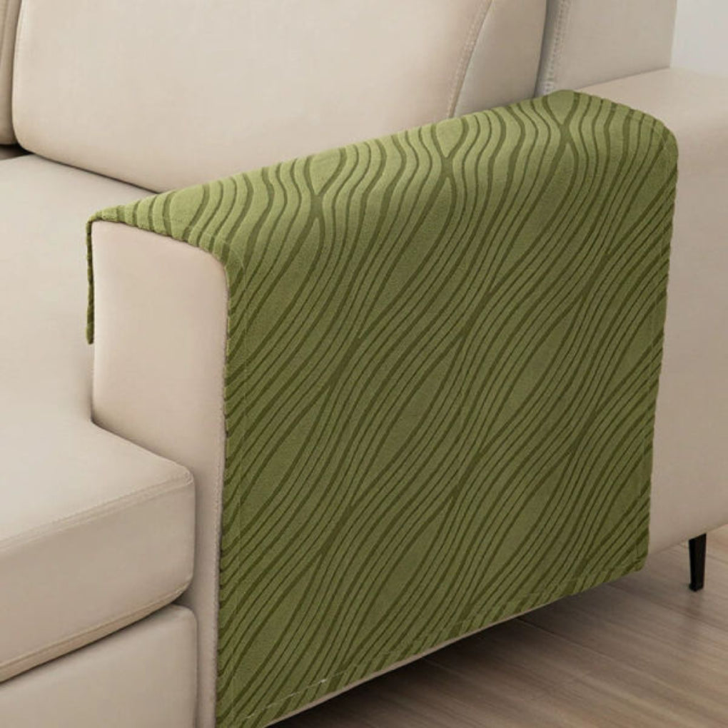 Soft Furry Non-Slip Sofa Armrest Cover Set - Opulenza