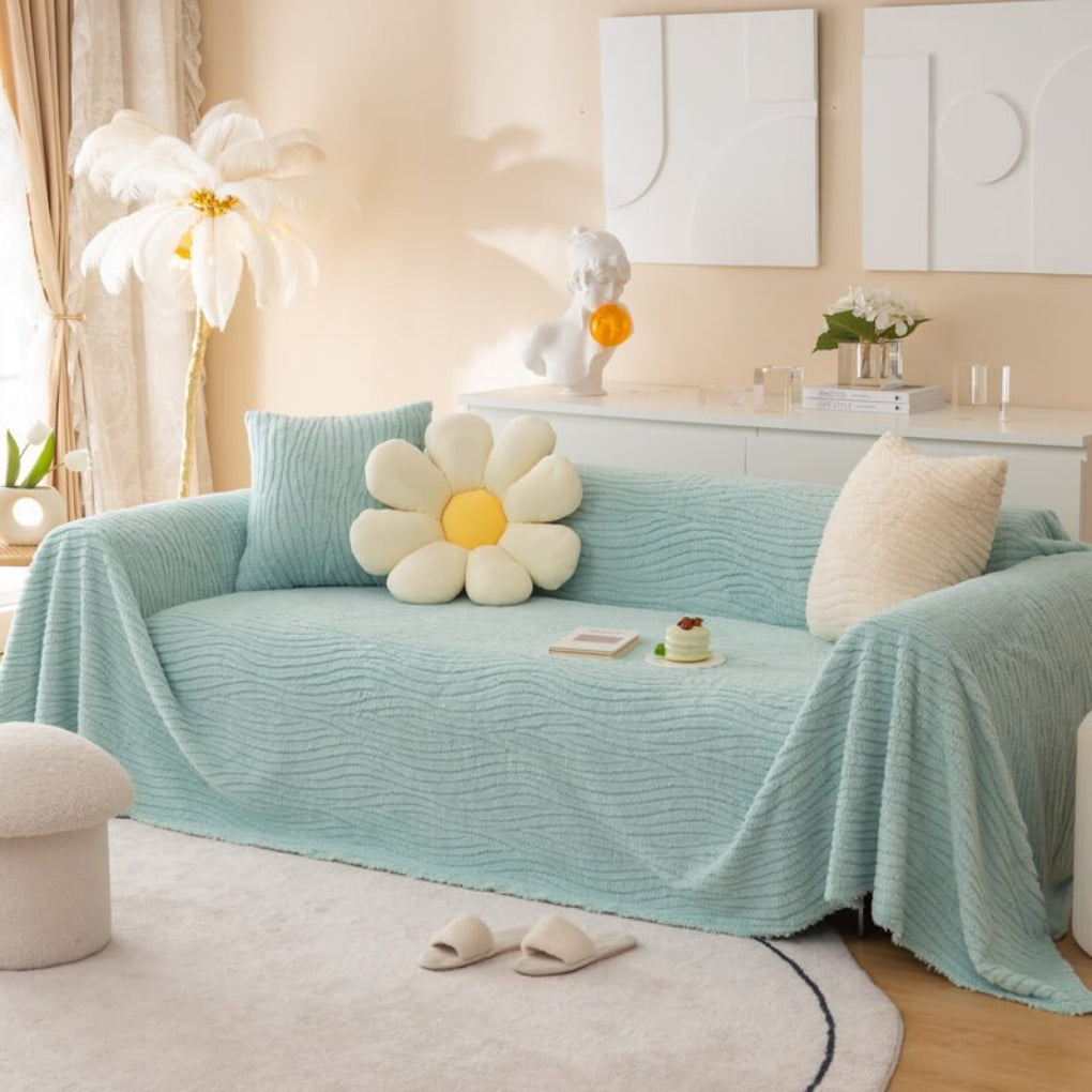 Soft Warm Faux Fur Sofa Cover - Opulenza