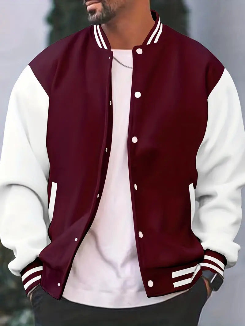 Men's Baseball Bomber Jacket - image 7 of 8
