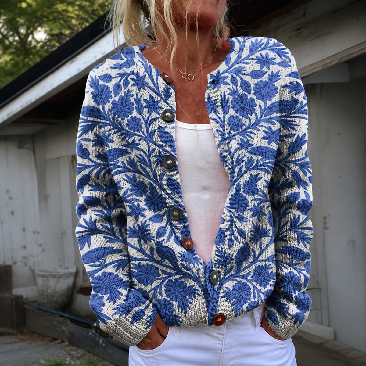 Warm Women's Knitted Cardigan - image 2 of 7
