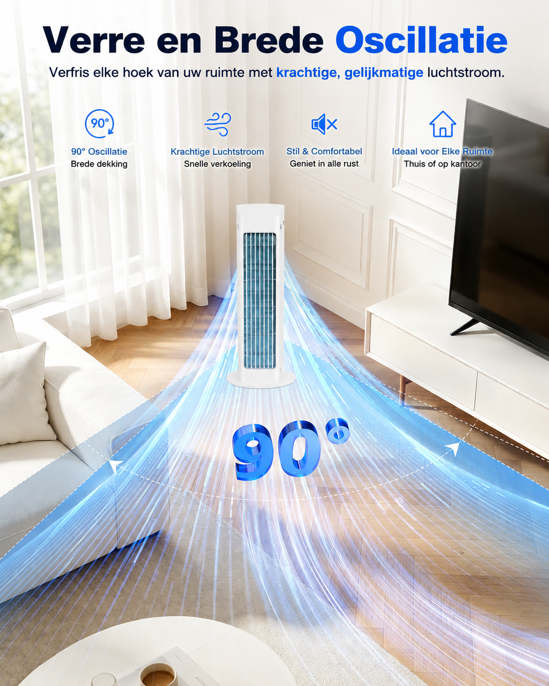 Portable 4-in-1 Room Cooler with Remote Control and Timer - image 4 of 9