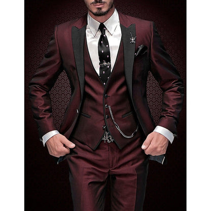 3-Piece Men's Set - Elegant Blazer | Waistcoat | Trousers - Men's sets & suits