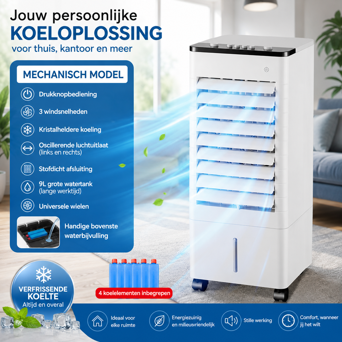 Portable Air Cooler & Humidifier with Remote Control - image 5 of 12