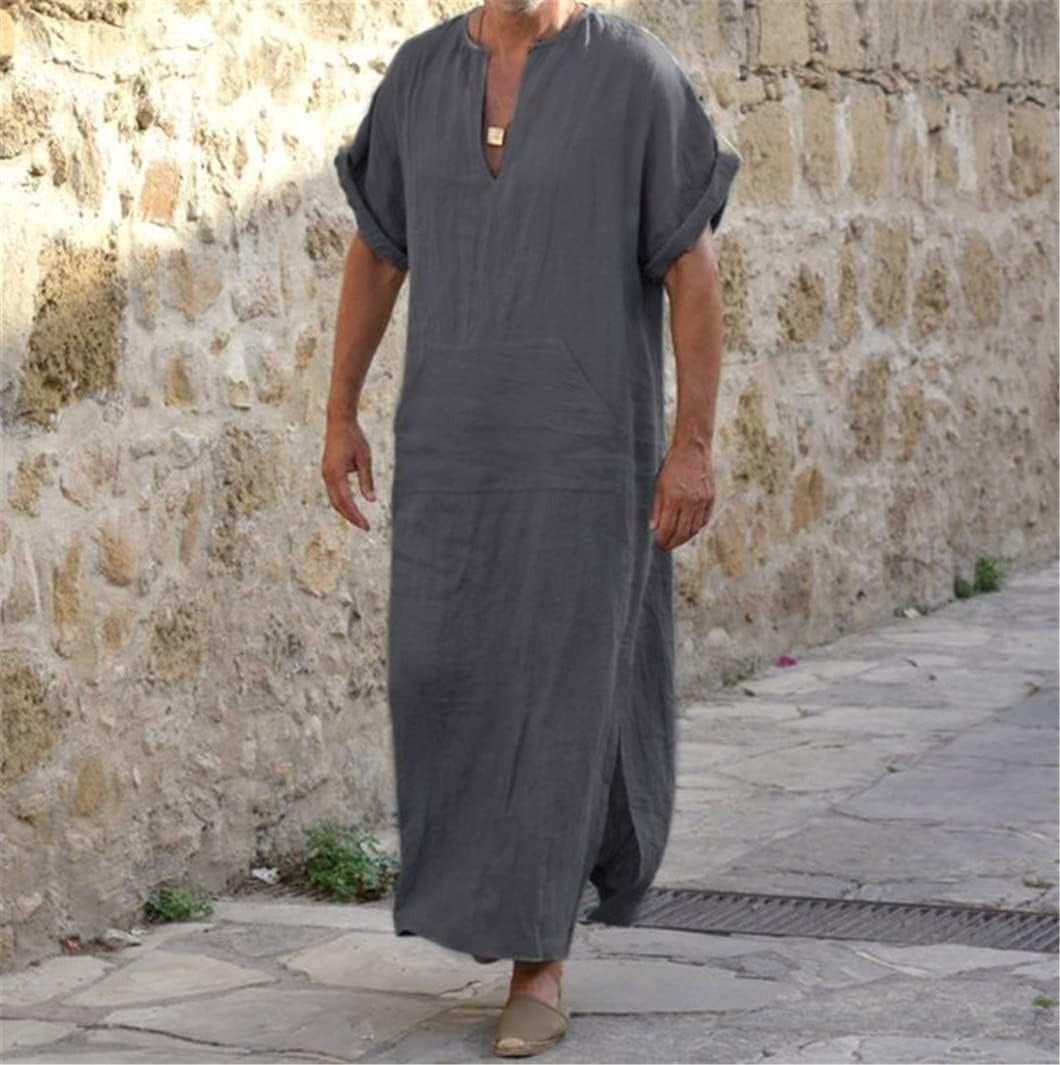 White Djellaba with V-Neck - image 5 of 5
