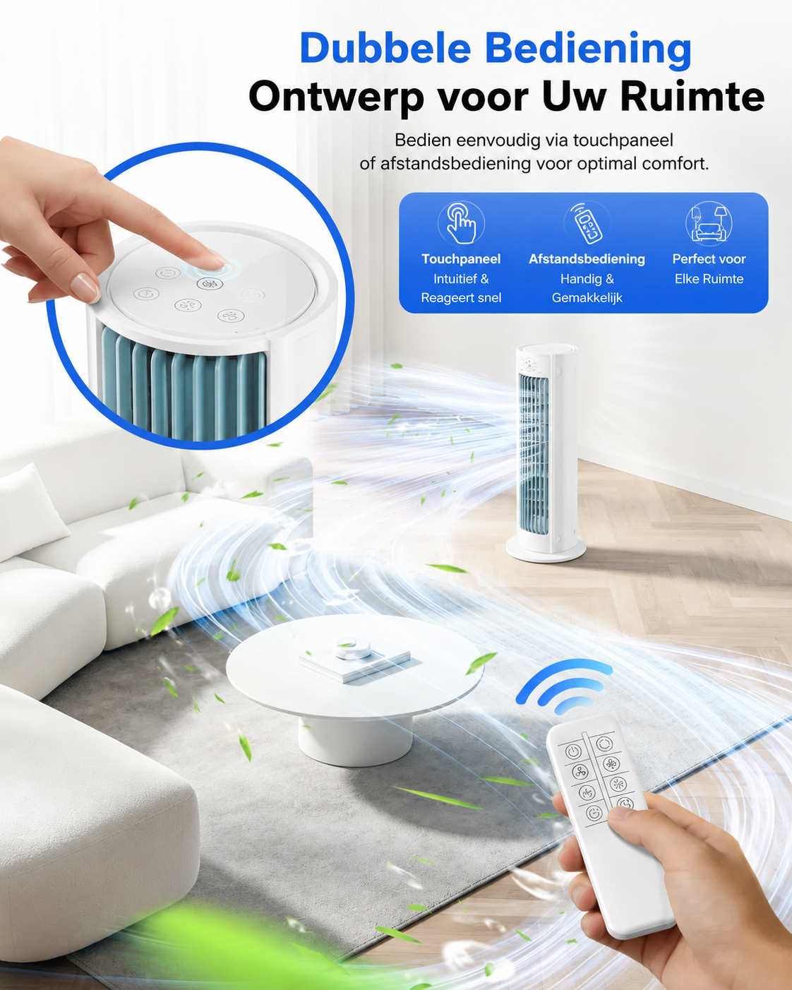 Portable 4-in-1 Room Cooler with Remote Control and Timer - image 8 of 9