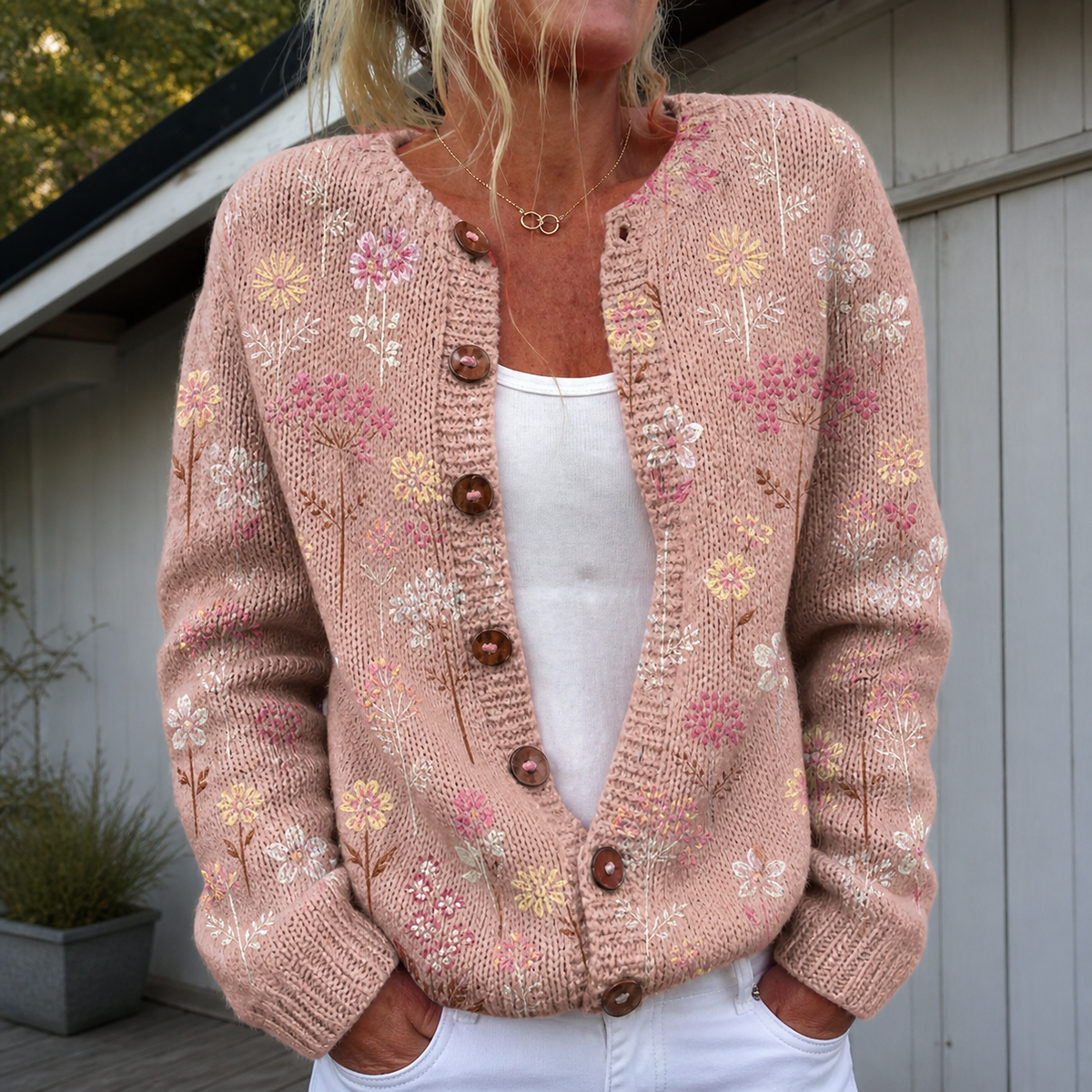 Warm Women's Knitted Cardigan - image 7 of 7