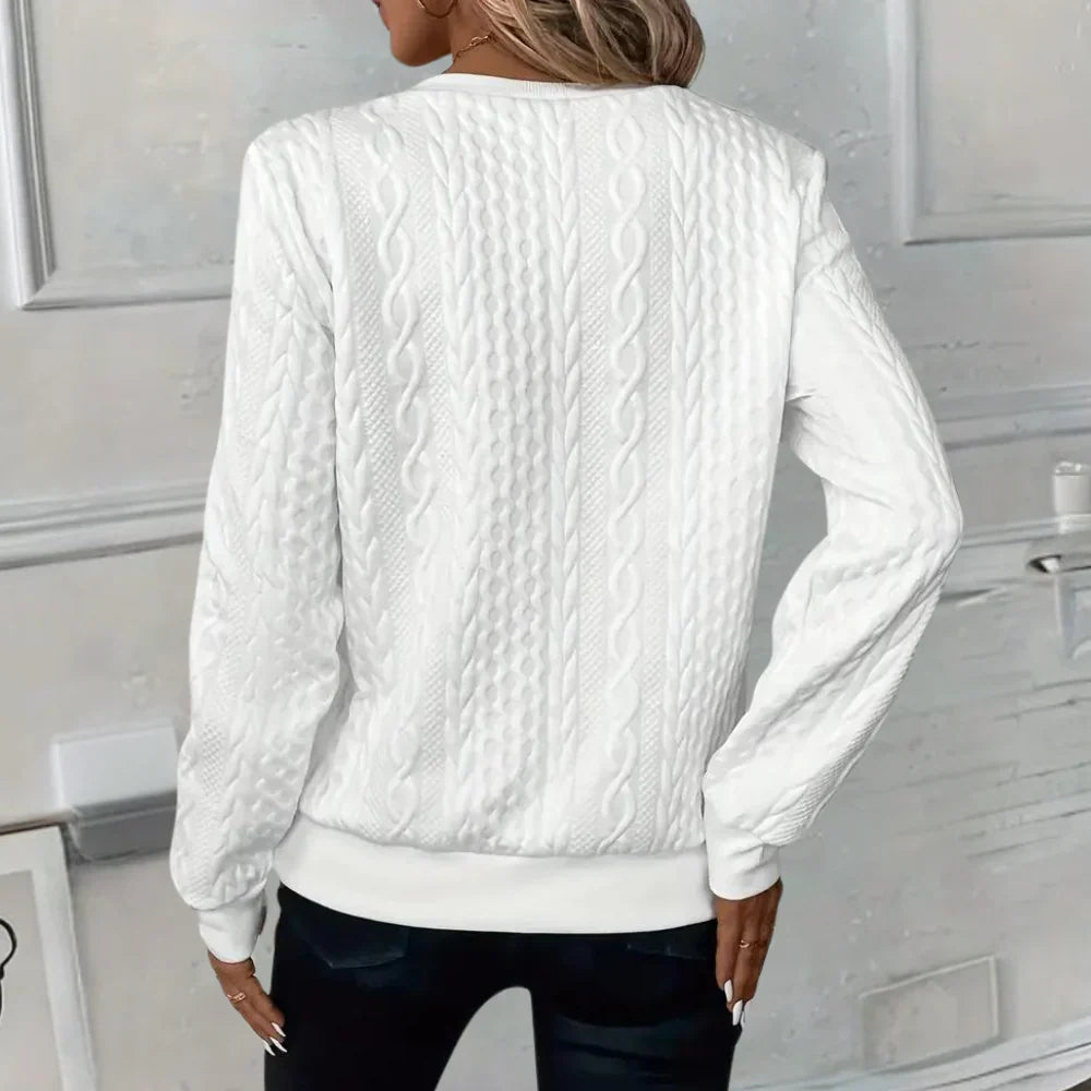 Casual V-Neck Women's Sweater with Zip - image 3 of 7