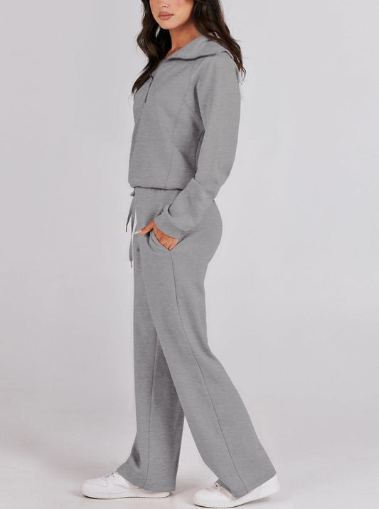 Zip & Relax Set - Comfortable Two-Piece Outfit - Sets ladies