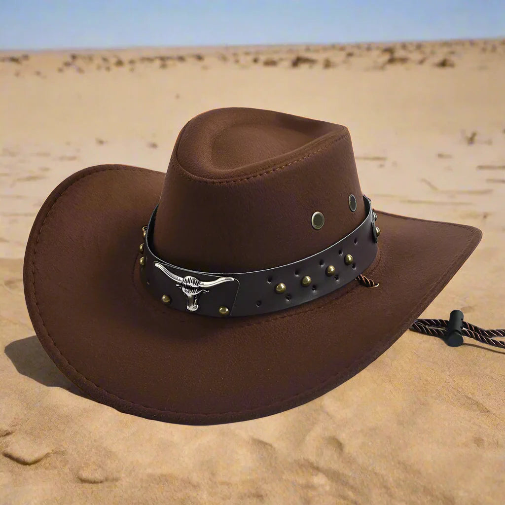 Cowboy Hat | Classic Model | Classic Model & Braided Chin Strap - Men’s Accessories