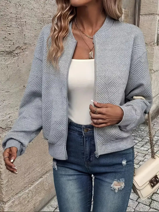 Women's Solid Cardigan with Long Sleeves | Comfort & Durable - Women’s Vests & Blazer