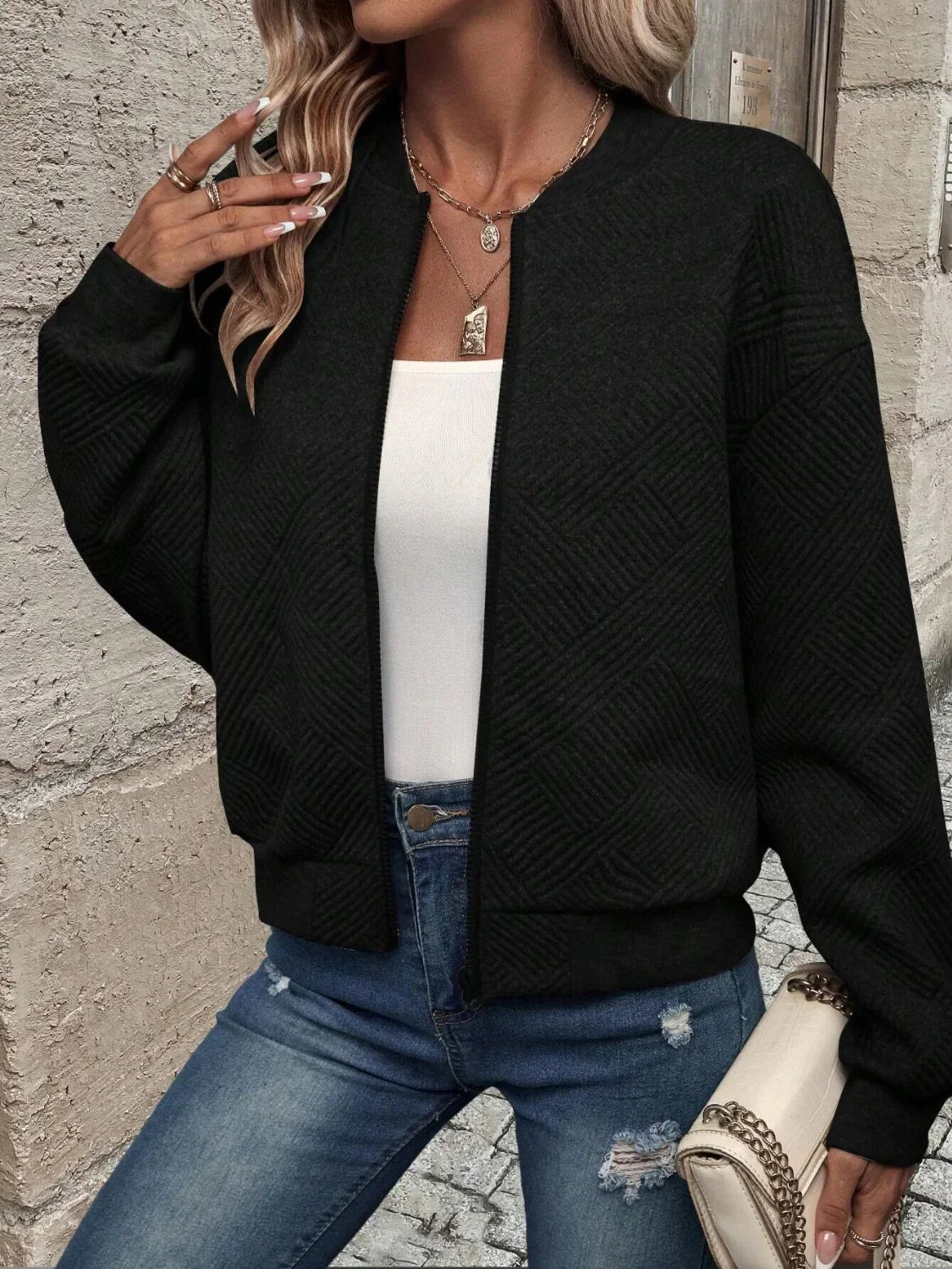 Women's Solid Cardigan with Long Sleeves - image 6 of 8