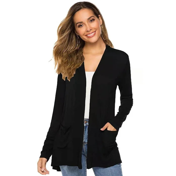 Lightweight Solid Cardigan - image 7 of 9