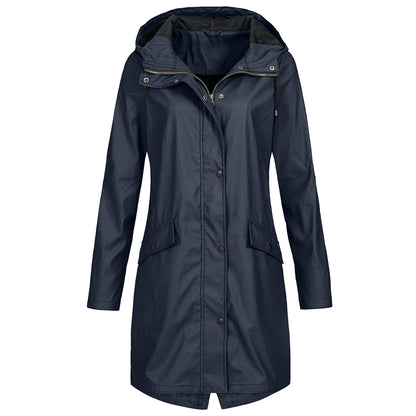 Waterproof Raincoat with Adjustable Hood - Women - Jackets ladies
