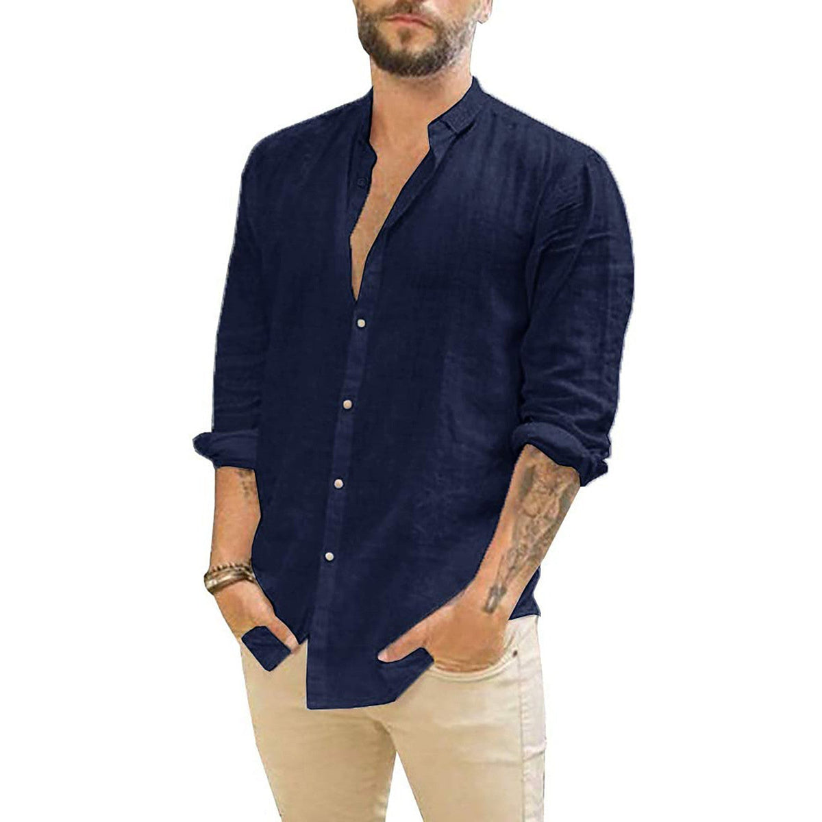 Solid Colour Shirt for Men - image 8 of 9