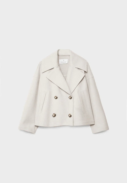 Chic Double-Breasted Short Jacket - Elegant & Timeless - Jackets ladies