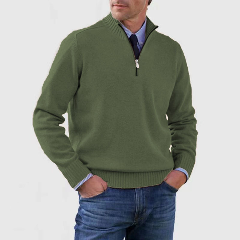 Fashionable Men's Half-Zip Jumper - image 11 of 14