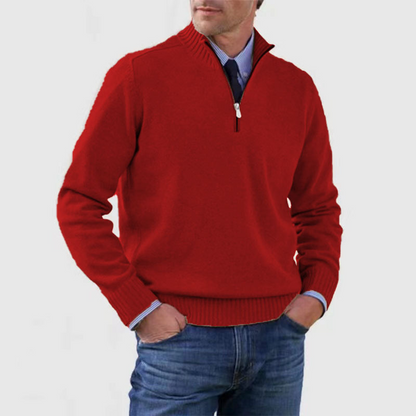 Fashionable Men's Half-Zip Jumper - image 2 of 14