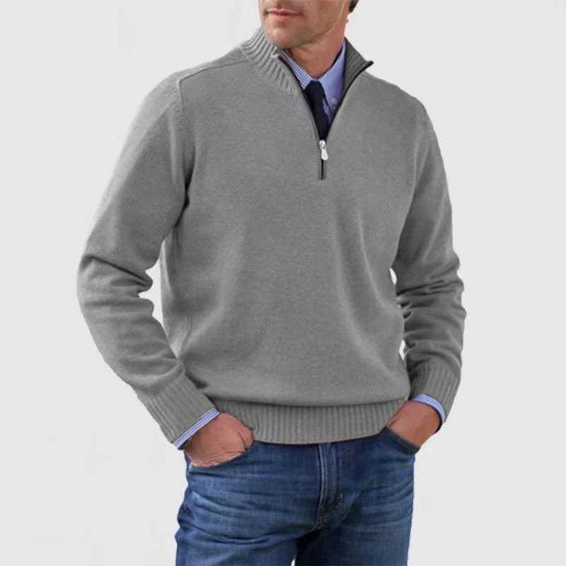 Fashionable Men's Half-Zip Jumper - image 3 of 14