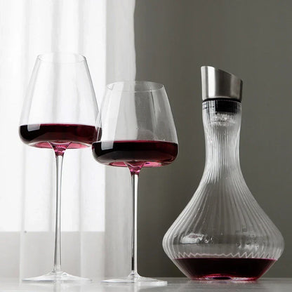 Crystal Wine Glasses | LuxeSip | Handmade Elegance - Kitchen & cooking