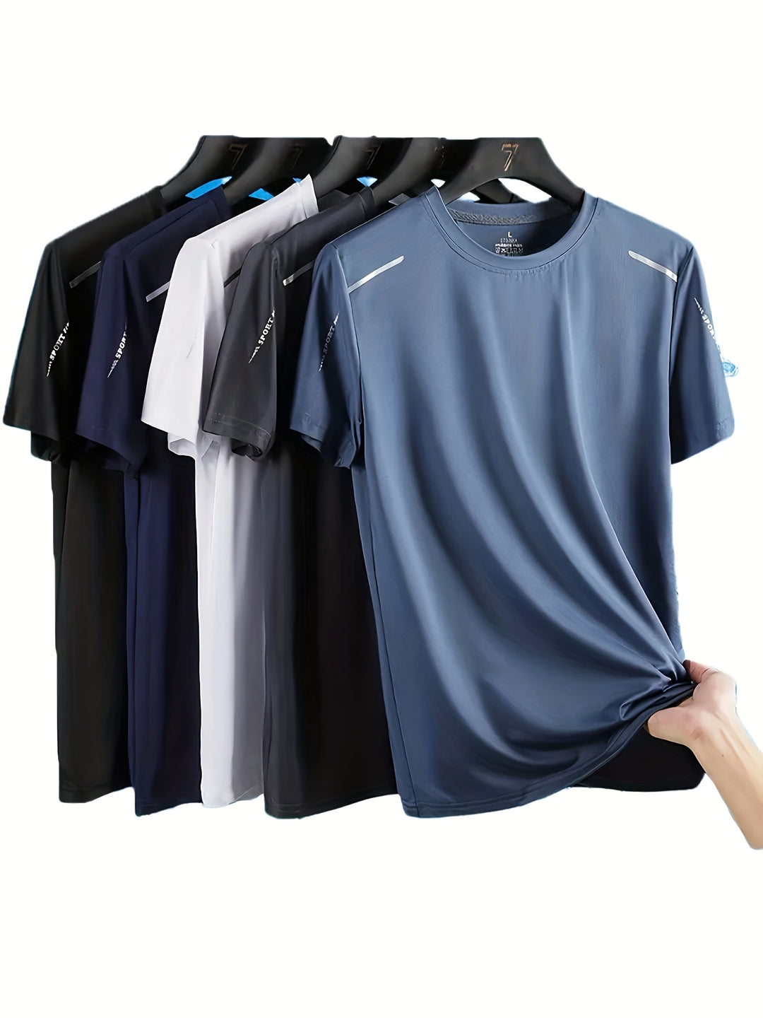 Men's Sports T-Shirts - Quick-Drying & Breathable | 5-Pack - Men's Shirts & Tops