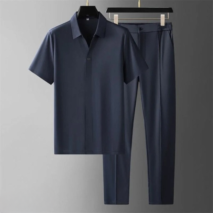 Men's Two-Piece Polo & Trouser Set Luxury - image 11 of 14