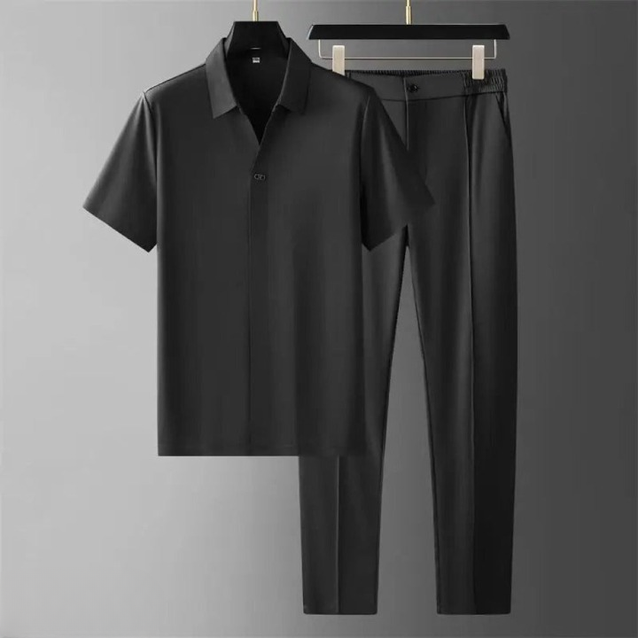 Men's Two-Piece Polo & Trouser Set Luxury - image 13 of 14