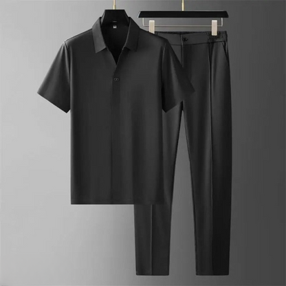Men's Two-Piece Polo & Trouser Set Luxury - image 13 of 14