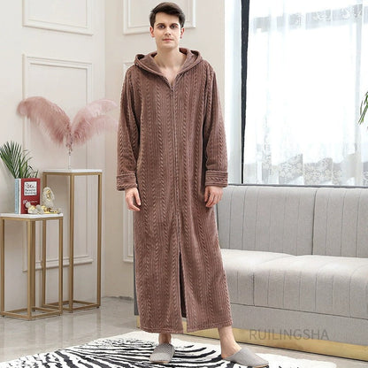 Thermal Bathrobe With Zip - image 2 of 20