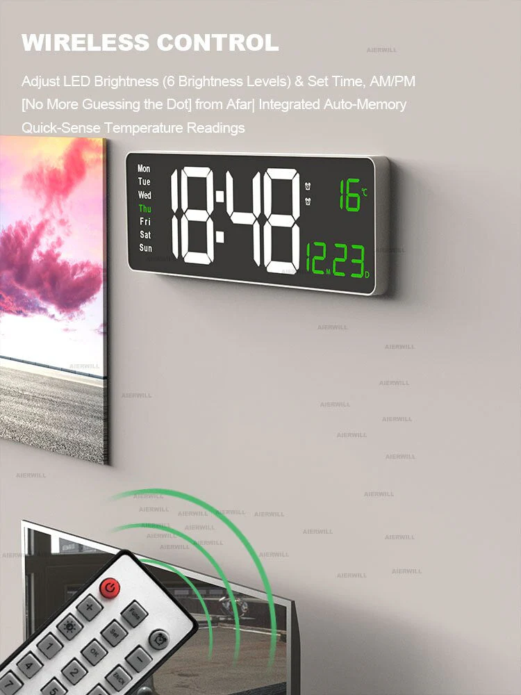 Colourful Acrylic Digital Clock - image 7 of 9