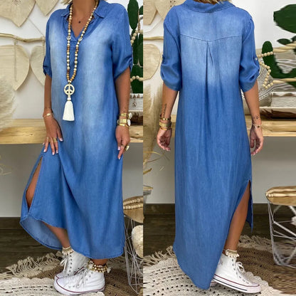 Long Denim Dress For Women - image 5 of 6