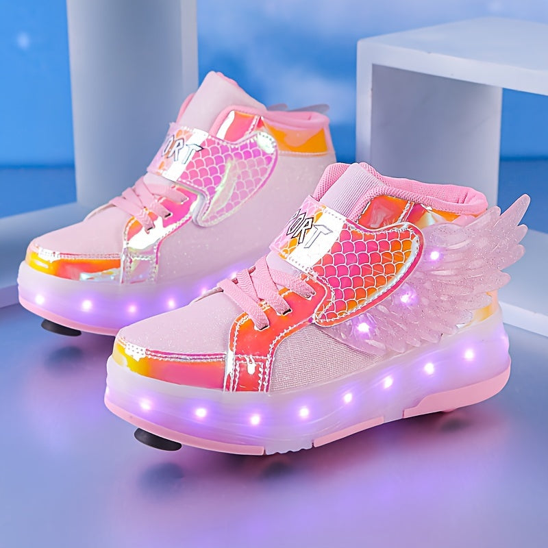 Rechargeable LED Wing Roller Skate Sneakers - Kids - Women's shoes