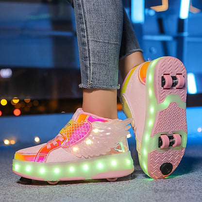 Rechargeable LED Wing Roller Skate Sneakers - image 10 of 15