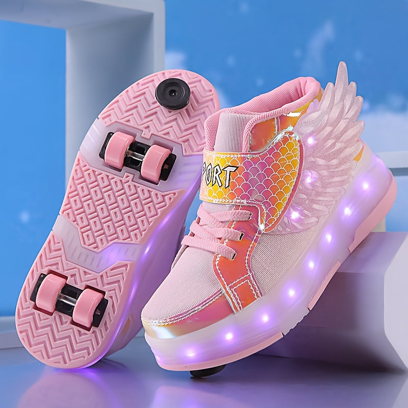 Rechargeable LED Wing Roller Skate Sneakers - image 3 of 15