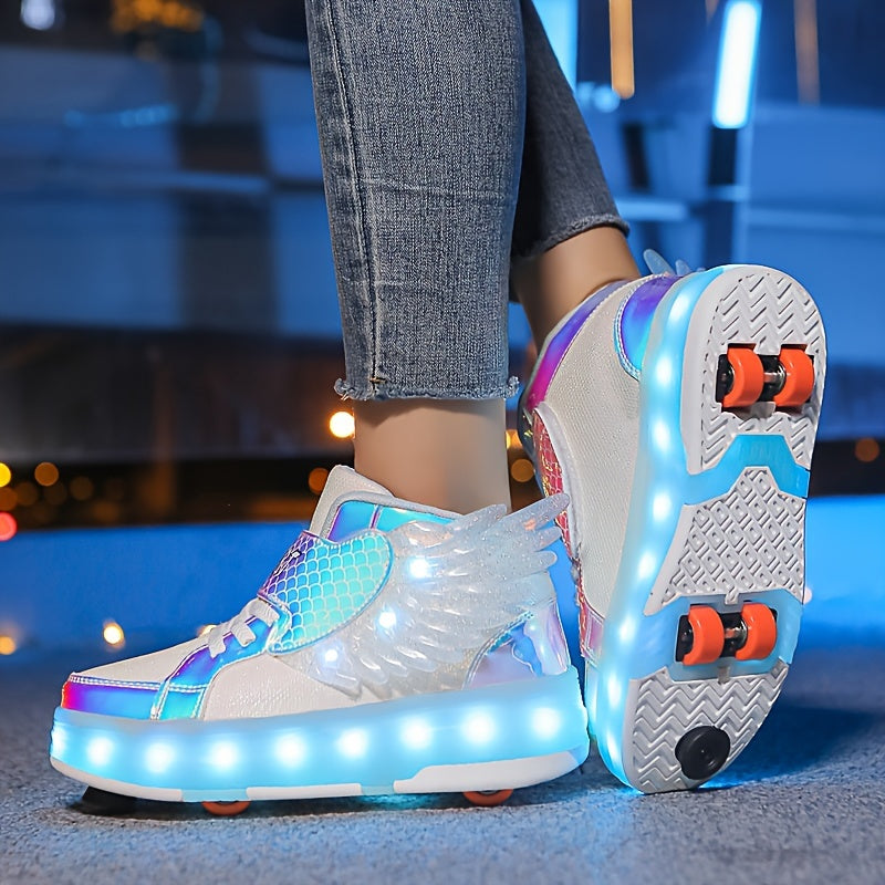 Rechargeable LED Wing Roller Skate Sneakers - image 5 of 15
