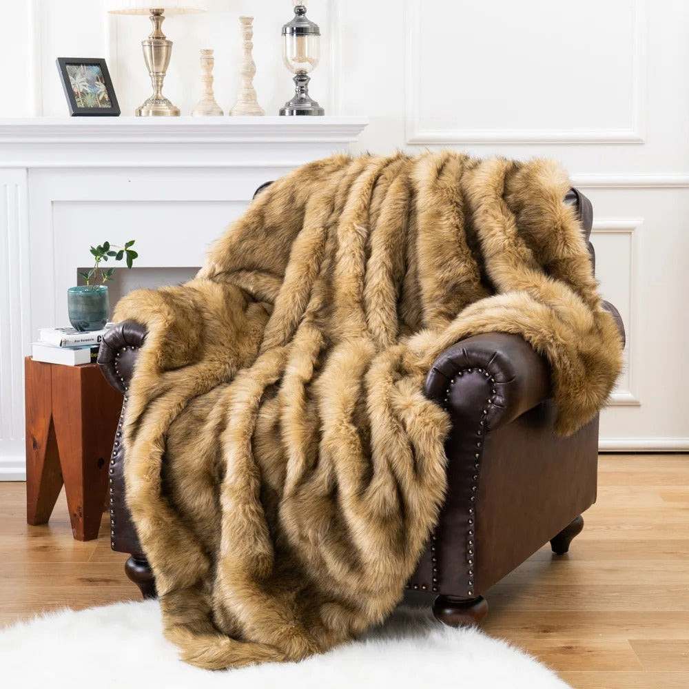 Luxury Faux Fur Blanket - image 5 of 8