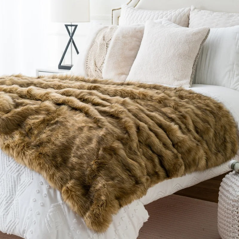 Luxury Faux Fur Blanket - image 6 of 8