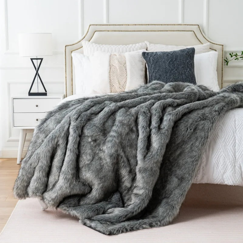 Luxury Faux Fur Blanket - image 7 of 8
