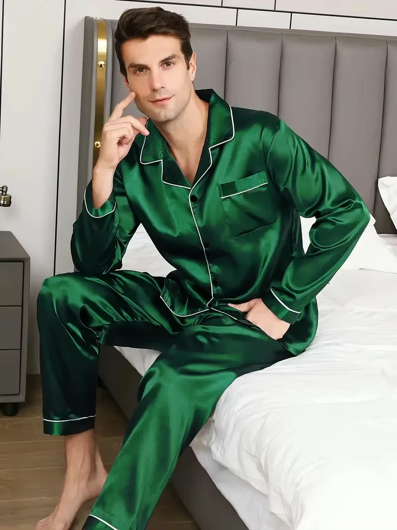 Men's Satin Pyjamas - image 7 of 7