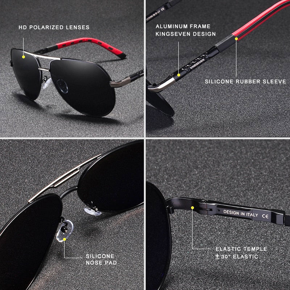 Men's Vintage Polarised Sunglasses - image 4 of 9