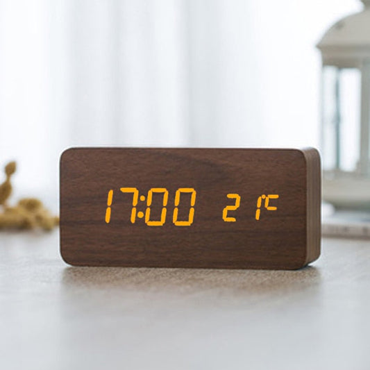 Minimalist Digital LED Alarm Clock with Voice Control - Technology and Gadgets