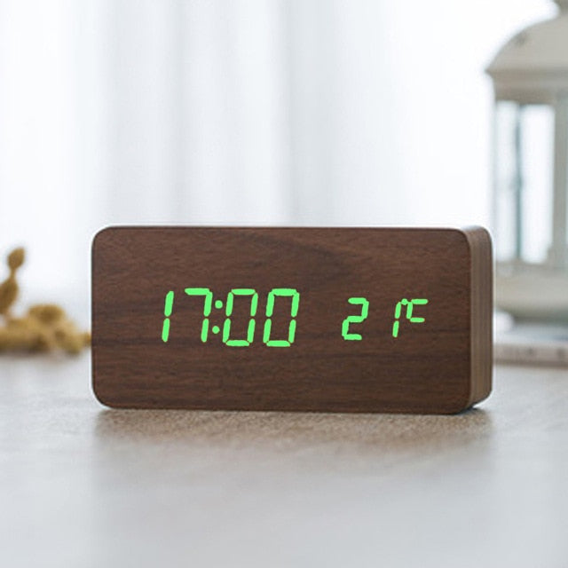 Minimalist Digital LED Alarm Clock with Voice Control - image 2 of 17