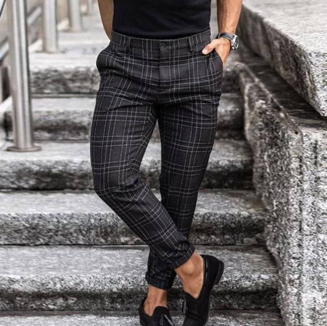 Stylish Checked Trousers for Men - Comfortable Elegance - Trousers Men